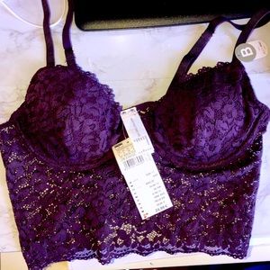 NWT purple laced bralette
